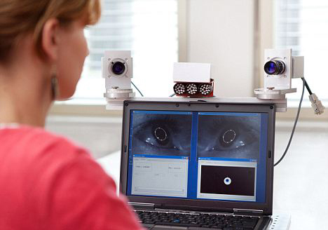 Hệ thống Eyetracker kiểm soát mắt của tài xế phát hiện buồn ngủ tại PTN - Ảnh: Spiegel